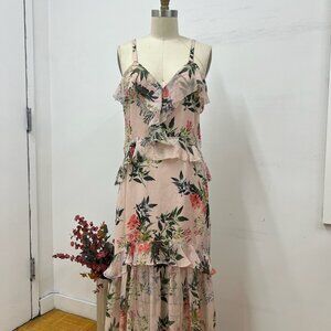 Parker Floral Ruffle Midi Dress